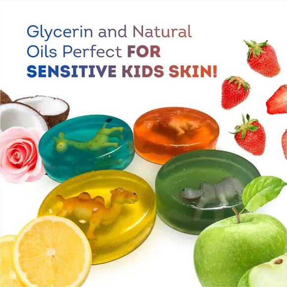 4 Kids Soap Bars with WILD ANIMALS Toys Inside - Picture 9 of 13